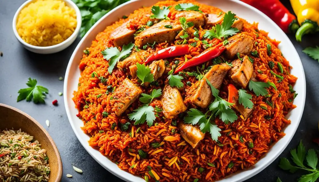 Cameroon Jollof Rice in African Cuisine