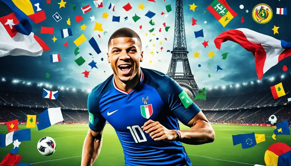 Mbappé in French national team jersey